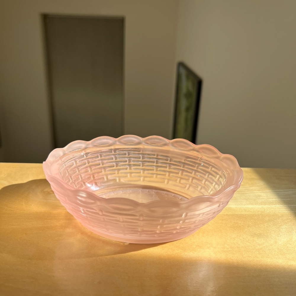 Fogged Pink Decor Bowl!